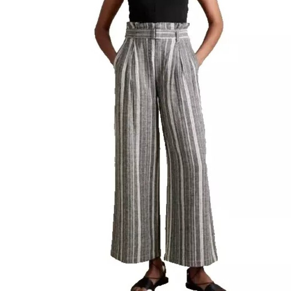 New With Tags BANANA REPUBLIC Linen Blend Paperbag Pants size 4